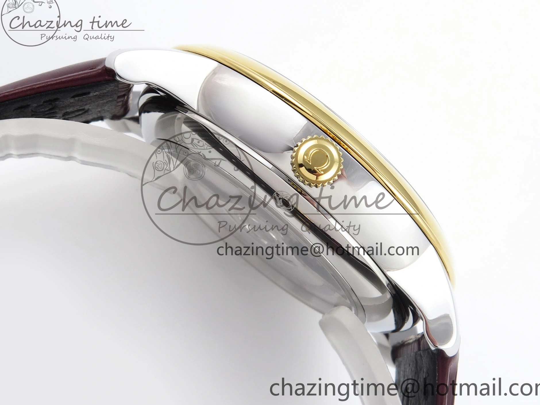 0415 De Ville Date YG MKF 1:1 Best Edition Brown Dial Roman Marker on Brown Leather Strap A OdorResistant 7751